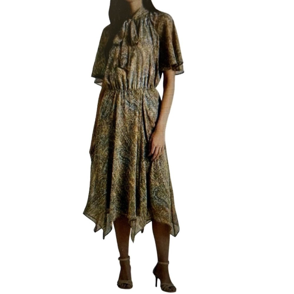 NWT LAUREN RALPH LAUREN WOMENS PAISLEY CRINKLE GEORGE CREAM MULTI  Varies
